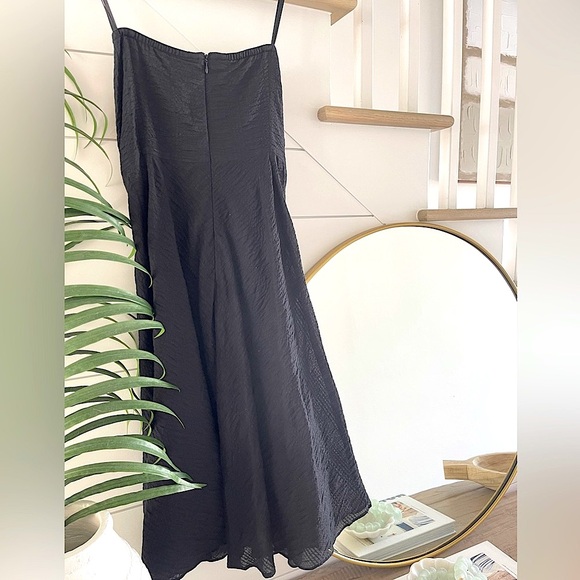 J Crew Size 2 Strapless Dress Black Lined Cotton a line knee length - Picture 4 of 8